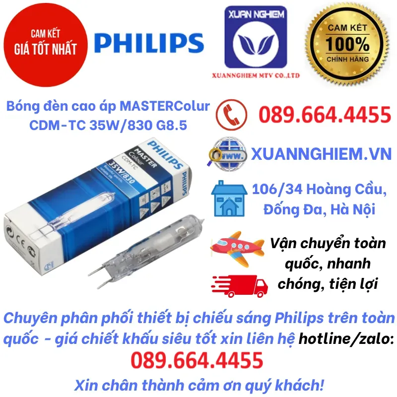 Bóng đèn cao áp MASTERColur CDM-TC 35W/830 G8.5