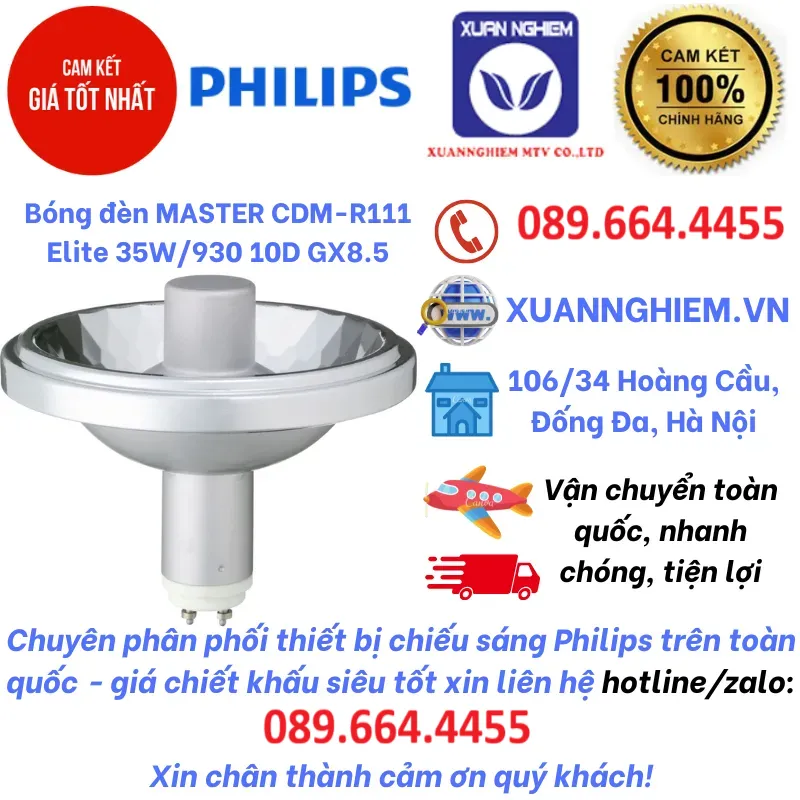 Bóng đèn MASTER CDM-R111 Elite 35W/930 10D GX8.5