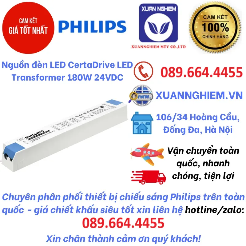Nguồn đèn LED CertaDrive LED Transformer 180W 24VDC