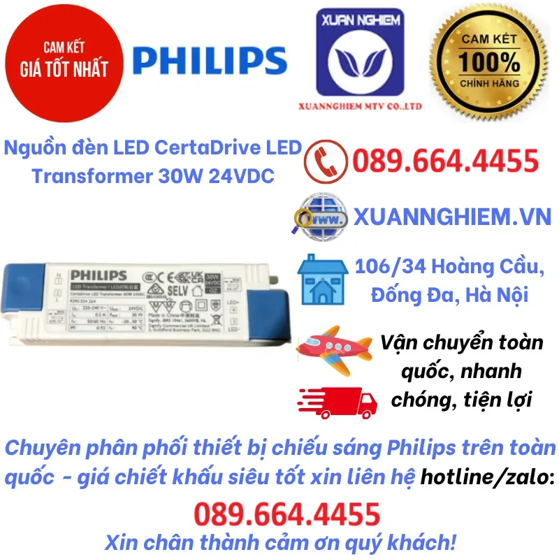Bộ nguồn đèn LED CertaDrive LED Transformer 30W 24VDC
