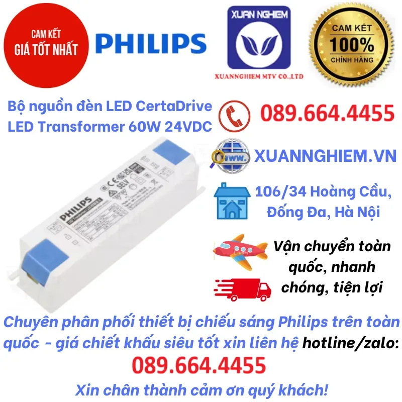 Bộ nguồn đèn LED CertaDrive LED Transformer 60W 24VDC