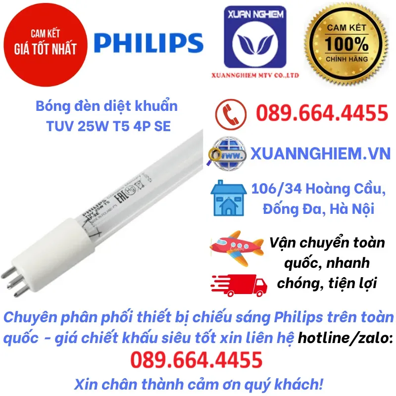 Bóng đèn diệt khuẩn TUV 25W T5 4P SE