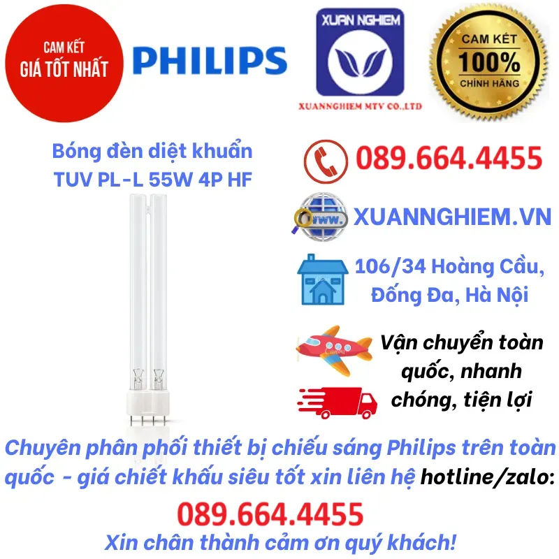 Bóng đèn diệt khuẩn TUV PL-L 55W 4P HF
