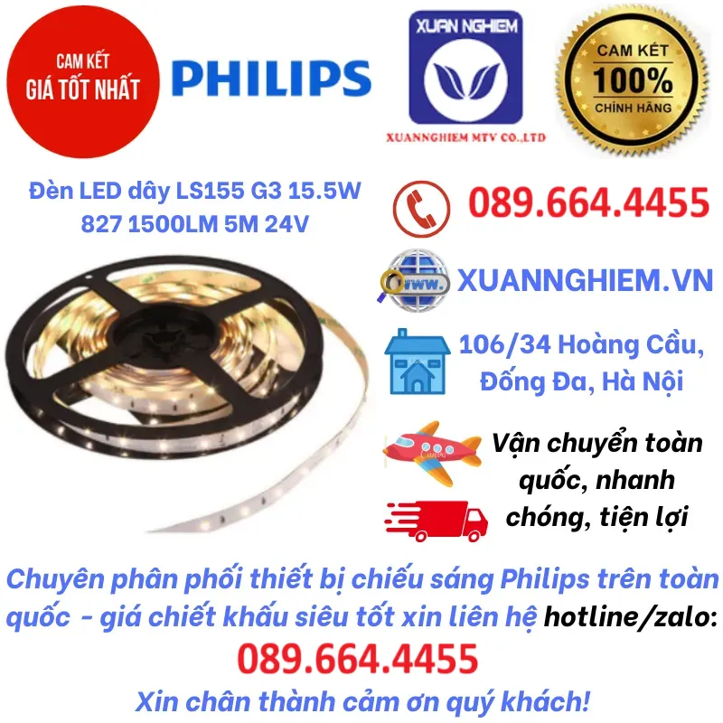 Đèn LED dây LS155 G3 15.5W 827 1500LM 5M 24V