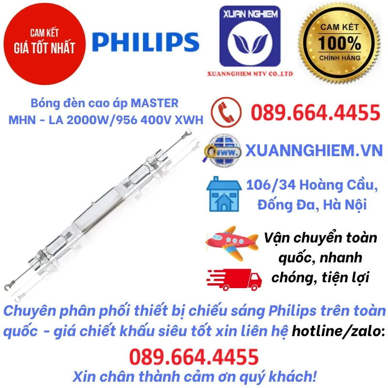 Bóng đèn cao áp MASTER  MHN - LA 2000W/956 400V XWH
