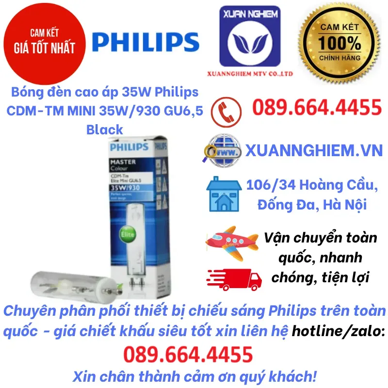 Bóng đèn cao áp 35W Philips CDM-TM MINI 35W/930 GU6,5 Black