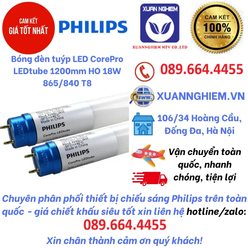 Bóng đèn tuýp LED CorePro LEDtube 1200mm HO 18W 865/840 T8