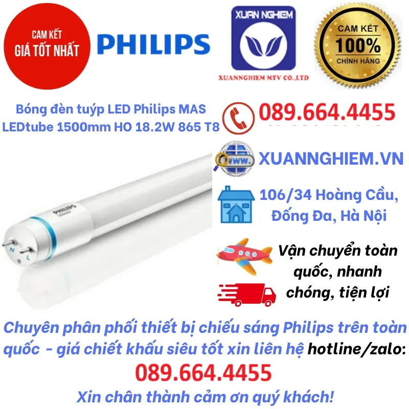 Bóng đèn tuýp LED Philips MAS LEDtube 1500mm HO 18.2W 865 T8
