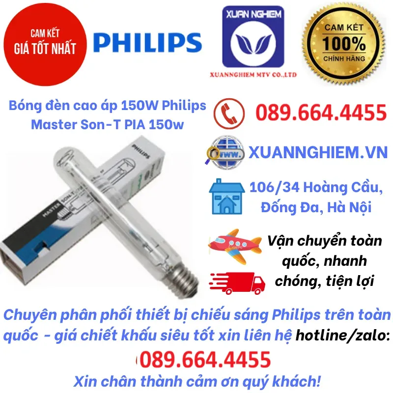 Bóng đèn cao áp 150W Philips Master Son-T PIA 150w