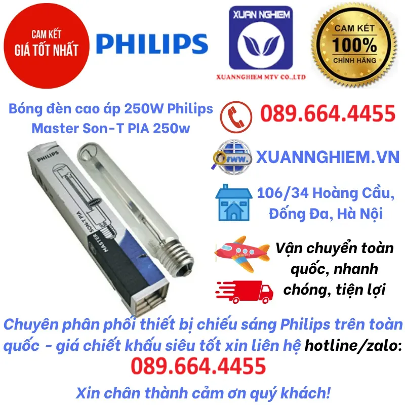 Bóng đèn cao áp 400W Master Son-T PIA 400w