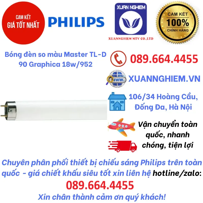 Bóng đèn so màu Master TL-D 90 Graphica 18w/952