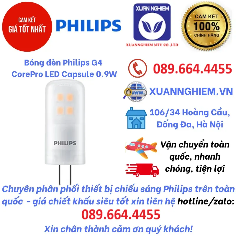 Bóng đèn Philips G4 CorePro LED Capsule 0.9W