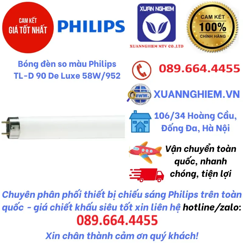 Bóng đèn so màu Philips TL-D 90 De Luxe 58W/952