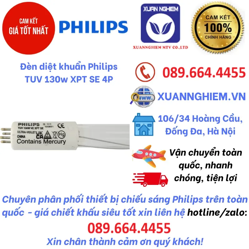Đèn diệt khuẩn Philips TUV 130w XPT SE 4P
