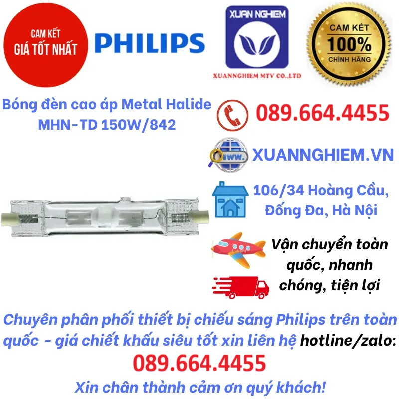 Bóng đèn cao áp Metal Halide MHN-TD 150W/842 ánh sáng trung tính