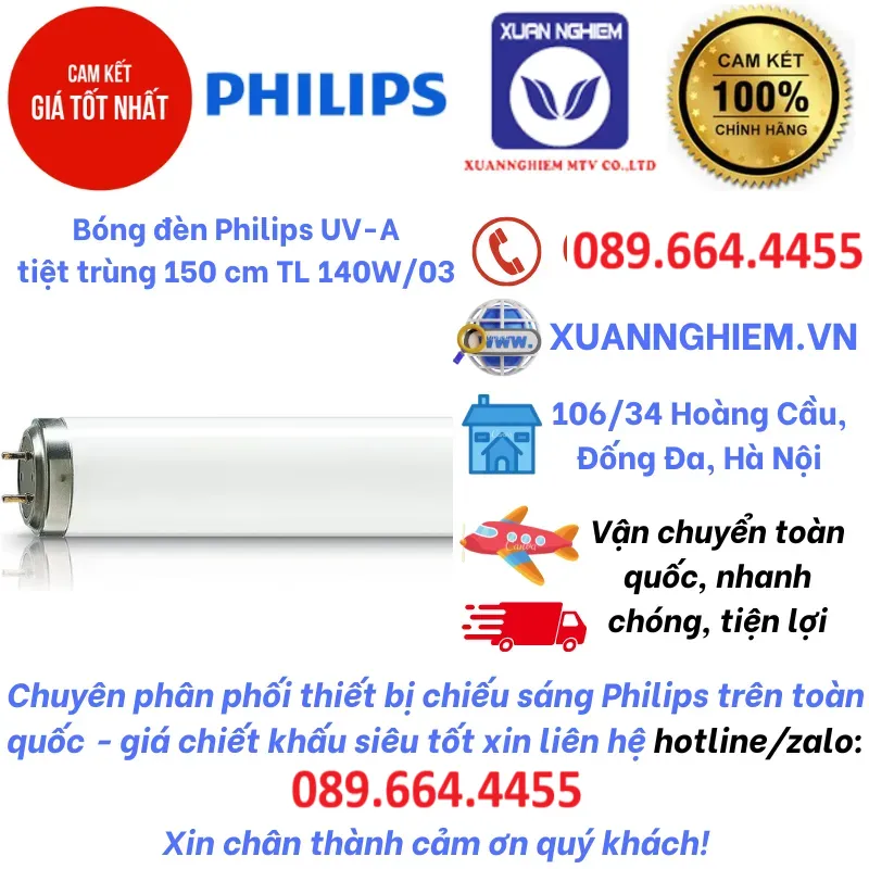 Bóng đèn Philips UV-A tiệt trùng 150 cm TL 140W/03