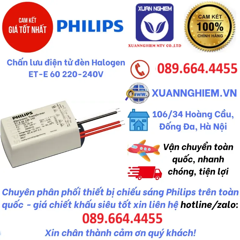Chấn lưu điện tử đèn Halogen ET-E 60 220-240V