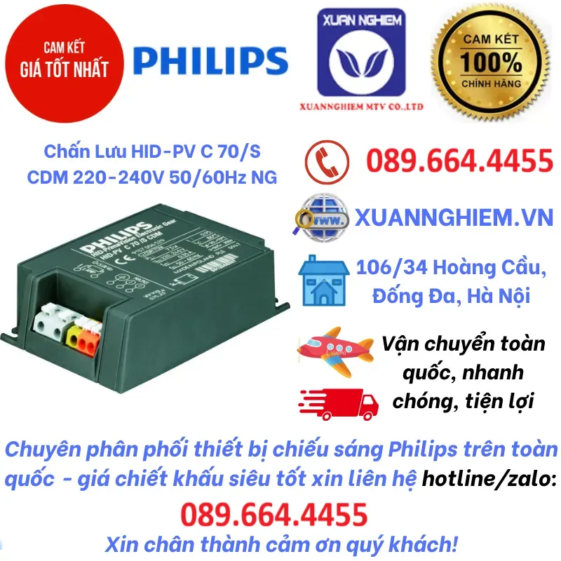 Chấn Lưu HID-PV C 70/S CDM 220-240V 50/60Hz NG