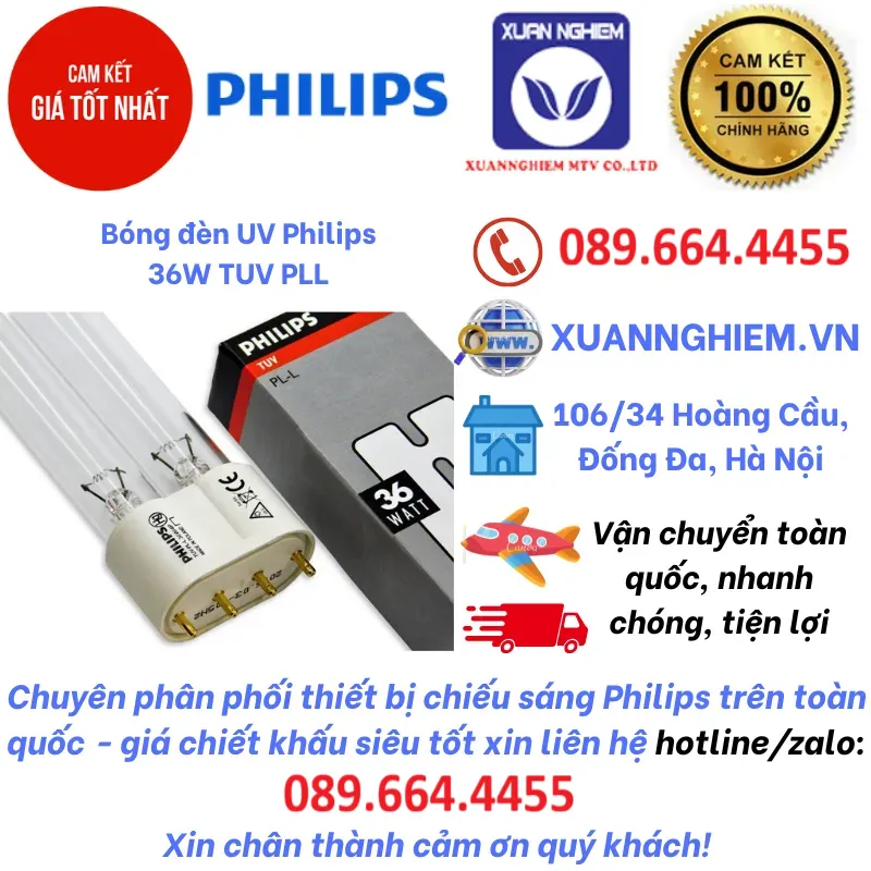 Bóng đèn UV Philips 36W TUV PLL