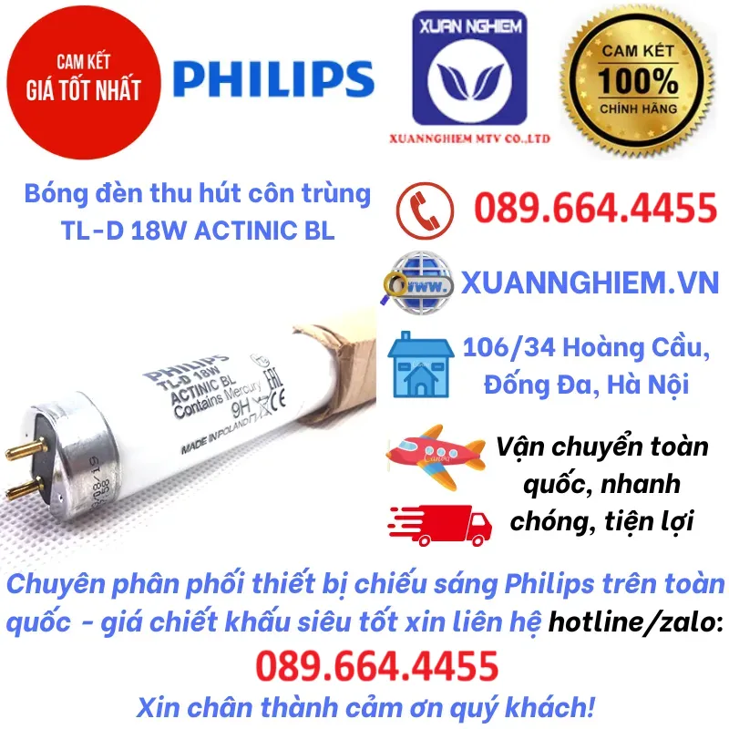 Bóng đèn thu hút côn trùng TL-D 18W ACTINIC BL