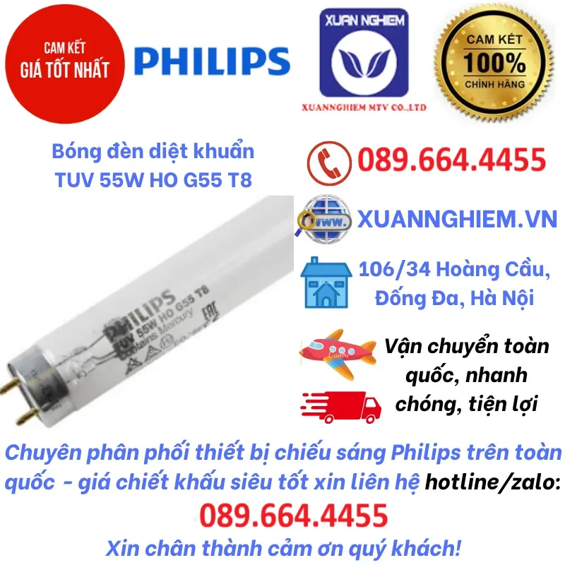 Bóng đèn diệt khuẩn TUV 55W HO G55 T8