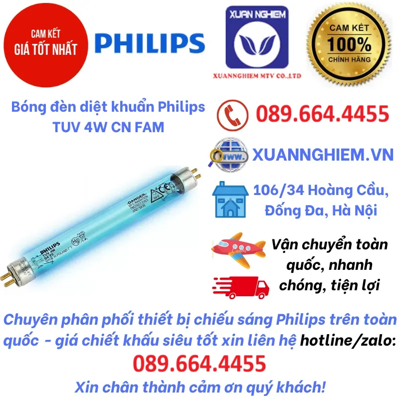 Bóng đèn diệt khuẩn Philips TUV 4W CN FAM