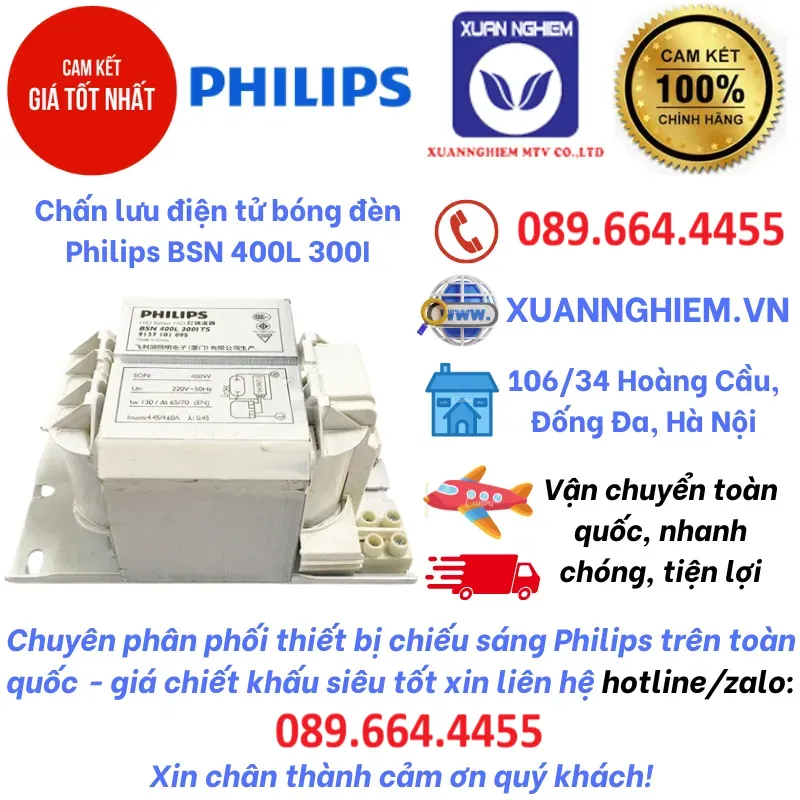 Chấn lưu điện tử bóng đèn Philips BSN 400L 300I