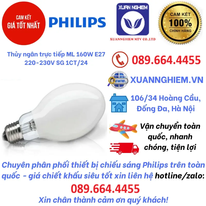 Thủy ngân trực tiếp ML 160W E27 220-230V SG 1CT/24