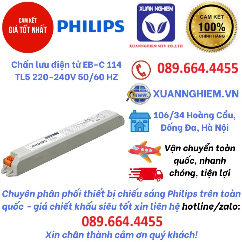Chấn lưu điện tử EB-C 114 TL5 220-240V 50/60 HZ