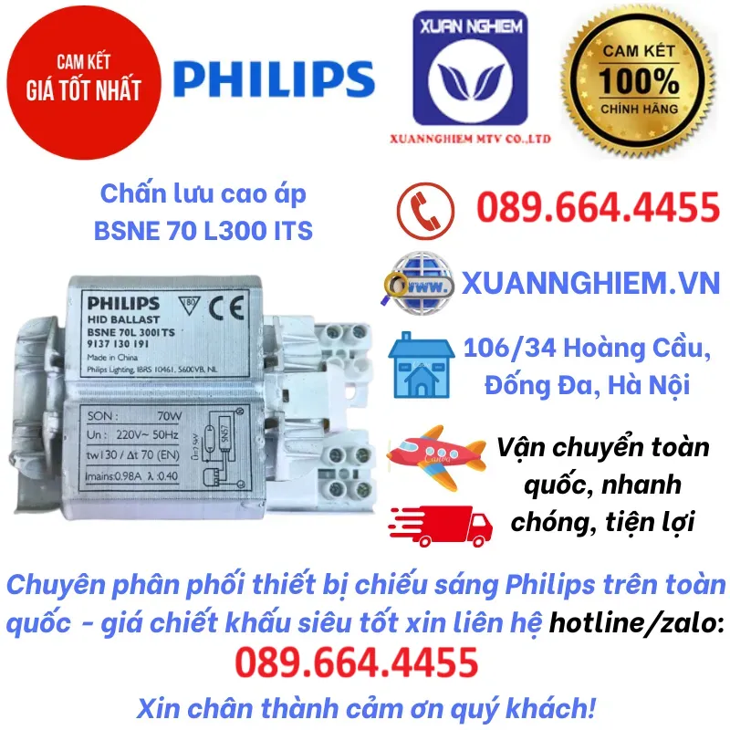 Chấn lưu cao áp BSNE 70 L300 ITS