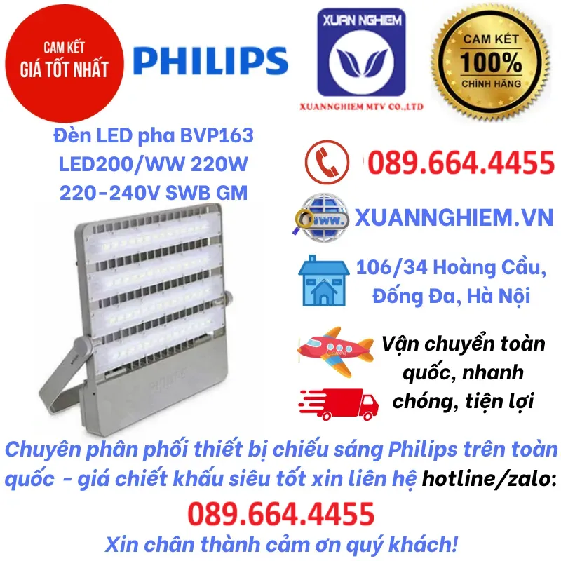 Đèn LED pha BVP163 LED200/WW 220W 220-240V SWB GM