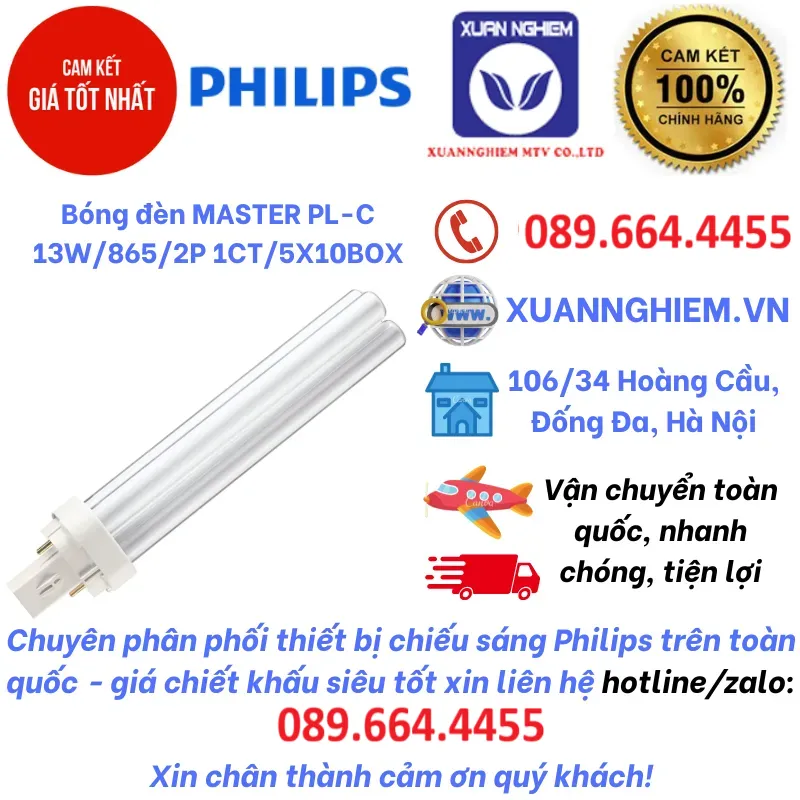 Bóng đèn MASTER PL-C 13W/865/2P 1CT/5X10BOX