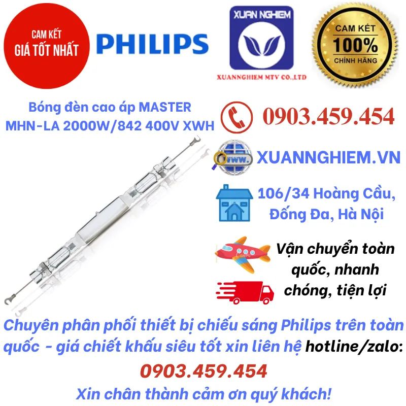 Bóng đèn cao áp MASTER MHN-LA 2000W/842 400V XWH