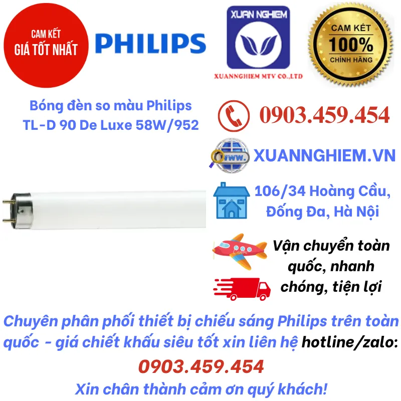 Bóng đèn so màu Philips TL-D 90 De Luxe 58W/952
