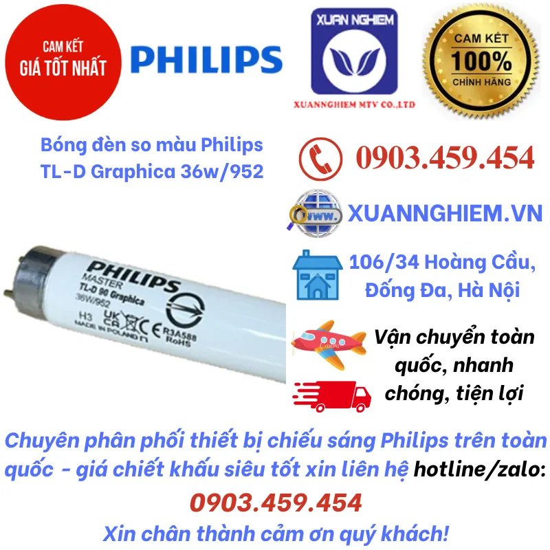 Bóng đèn so màu Philips TL-D Graphica 36w/952