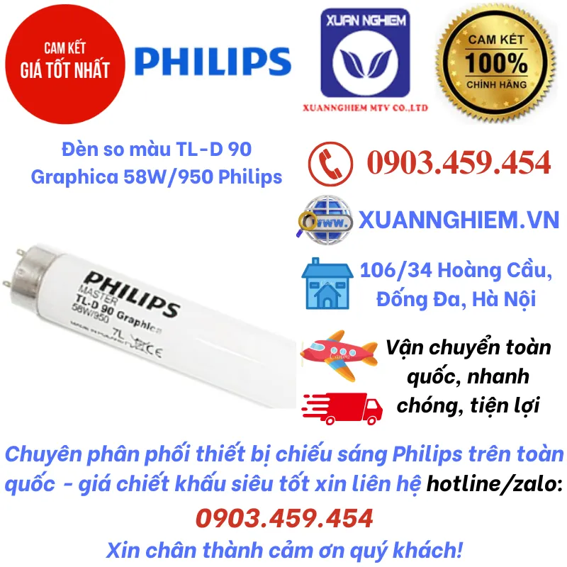 Đèn so màu TL-D 90 Graphica 58W/950 Philips
