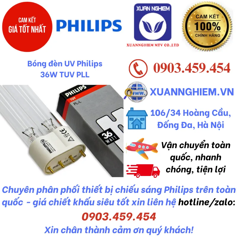 Bóng đèn UV Philips 36W TUV PLL