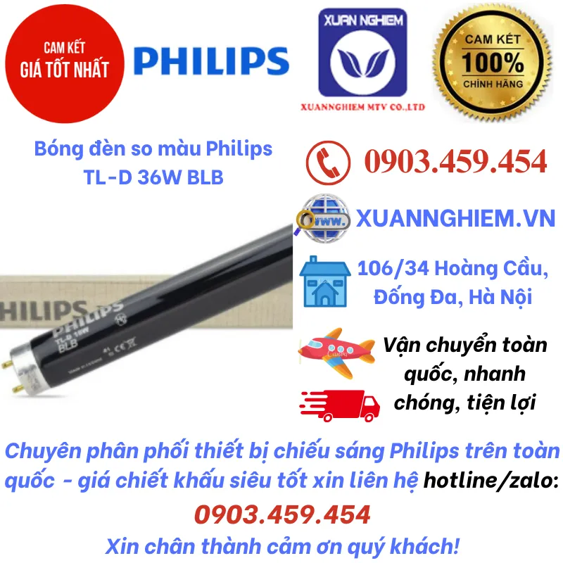 Bóng đèn so màu Philips TL-D 36W BLB