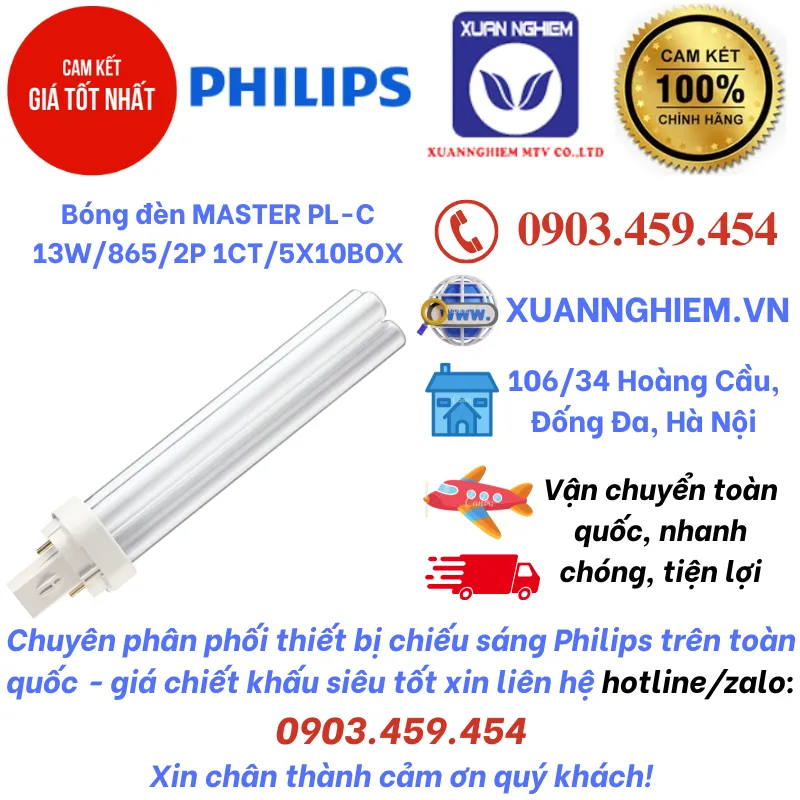 Bóng đèn MASTER PL-C 13W/865/2P 1CT/5X10BOX