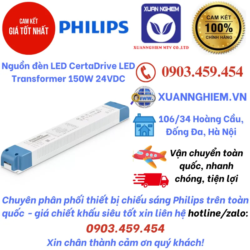 Bộ nguồn đèn LED CertaDrive LED Transformer 120W 24VDC