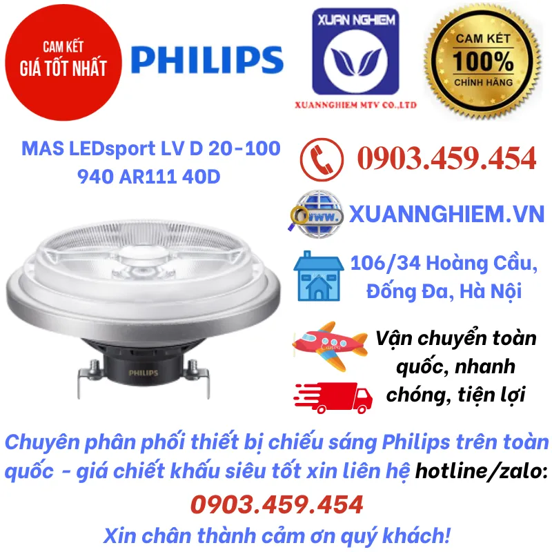 Bóng đèn MAS LEDsport LV D 20-100 940 AR111 40D
