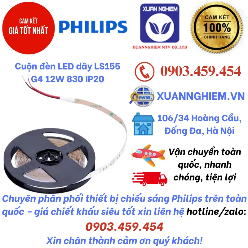 Cuộn đèn LED dây LS155 G4 12W 830 IP20