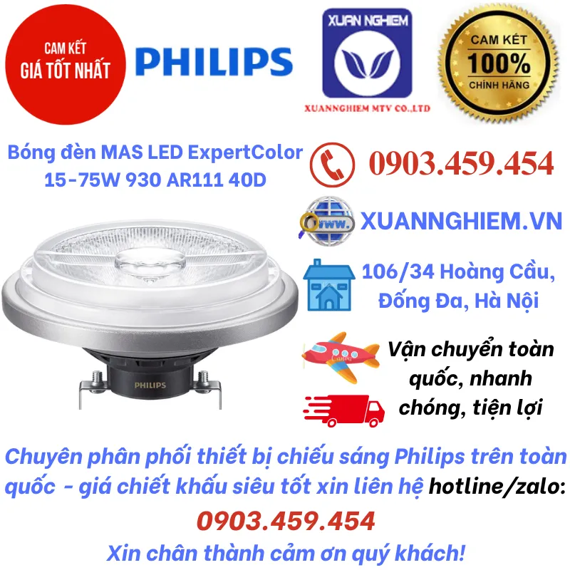 Bóng đèn MAS LED ExpertColor 15-75W 930 AR111 40D