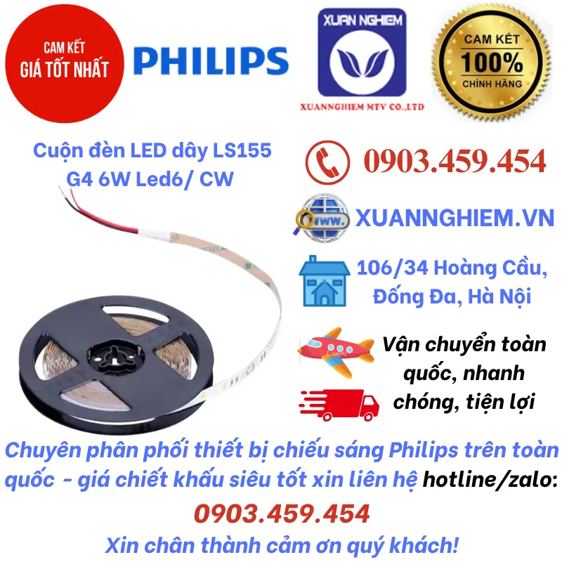 Cuộn đèn LED dây LS155 G4 6W LED6/CW