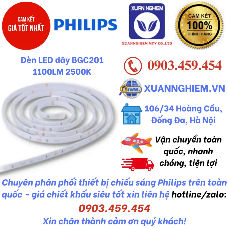 Đèn LED dây BGC201 1100LM 2500K