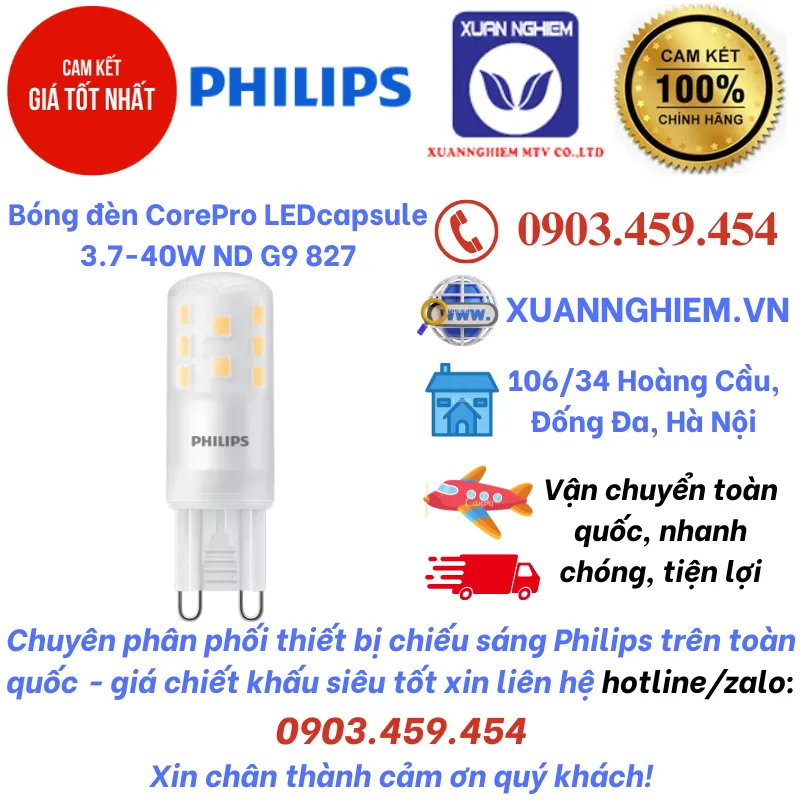 Bóng đèn CorePro LEDcapsule 3.7-40W ND G9 827