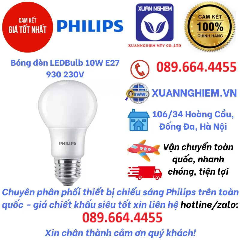 Bóng đèn LEDBulb 10W E27 930 230V / Bóng đèn LEDBulb 10W E27 965 230V