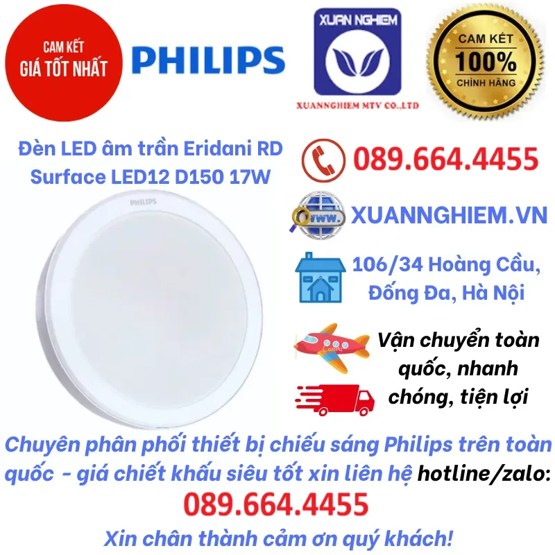 Đèn LED âm trần lỗ cắt 150 Eridani RD Surface LED12 D150 17W