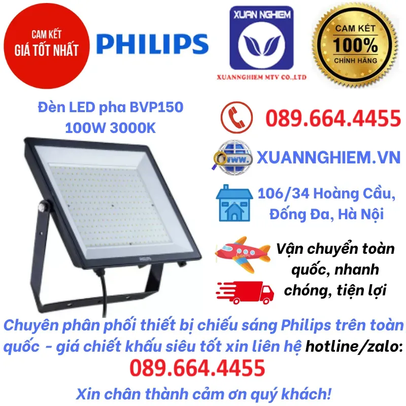 Đèn LED pha BVP150 100W 3000K