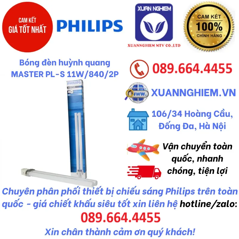 Bóng đèn huỳnh quang MASTER PL-S 11W/840/2P